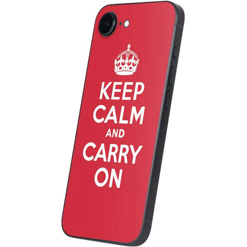 Keep Calm and Carry On iPhone 16e Skin