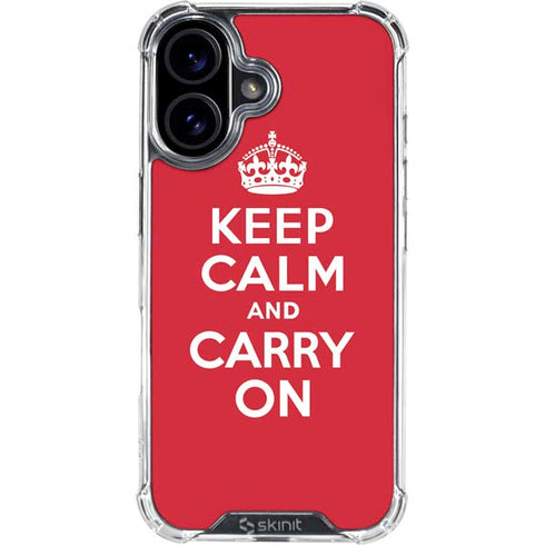 Keep Calm and Carry On iPhone 17 Clear Case