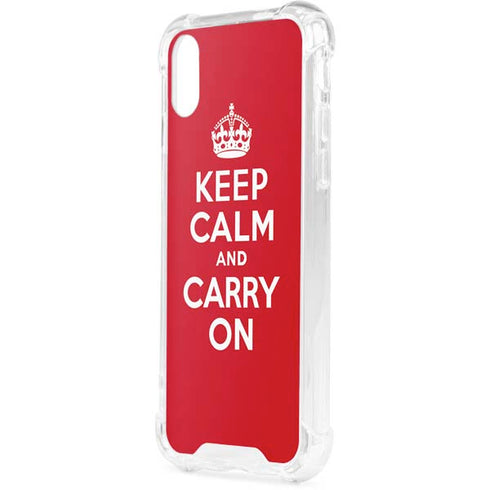 Keep Calm and Carry On iPhone XS Clear Case