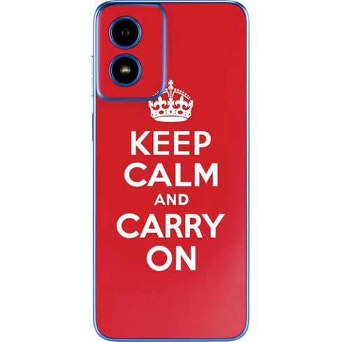 Keep Calm and Carry On Moto G Play 4G (2024) Skin