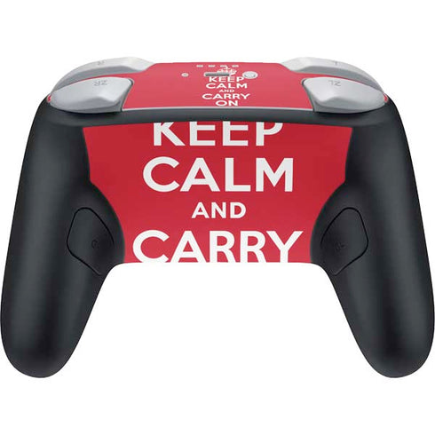Keep Calm and Carry On Nintendo Switch 2 (2025) Pro Controller Skin