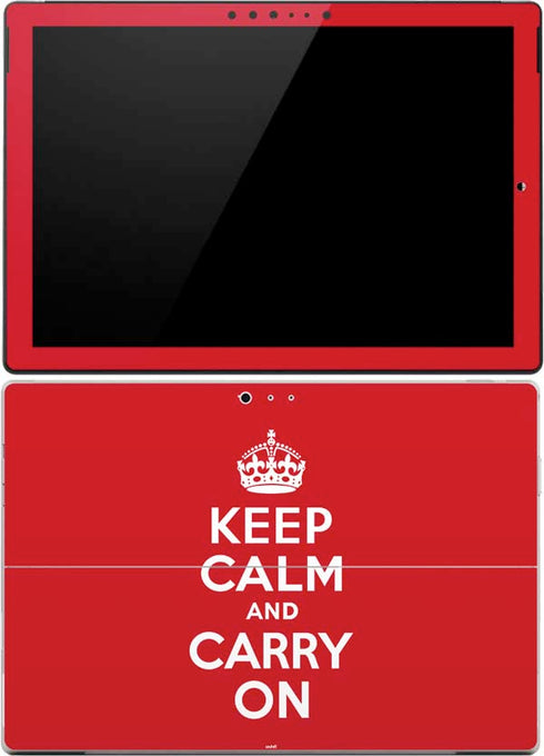 Keep Calm and Carry On Surface Pro 4 Skin
