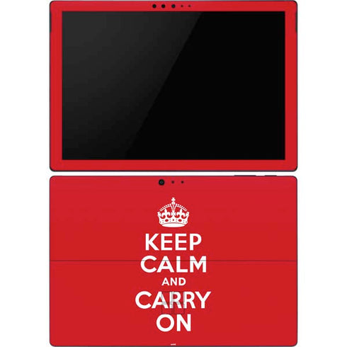 Keep Calm and Carry On Surface Pro 6 Skin