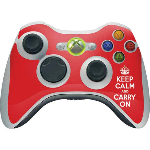 Keep Calm and Carry On Xbox 360 Wireless Controller Skin