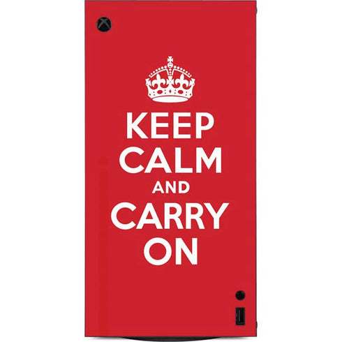 Keep Calm and Carry On XBox Series X Digital Edition Console Skin