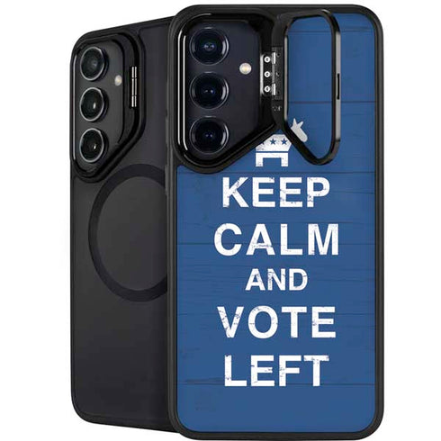 Keep Calm And Vote Left Galaxy S25 Kickstand Case