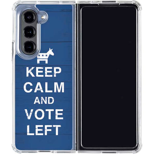 Keep Calm And Vote Left Galaxy Z Fold5 5G Clear Case