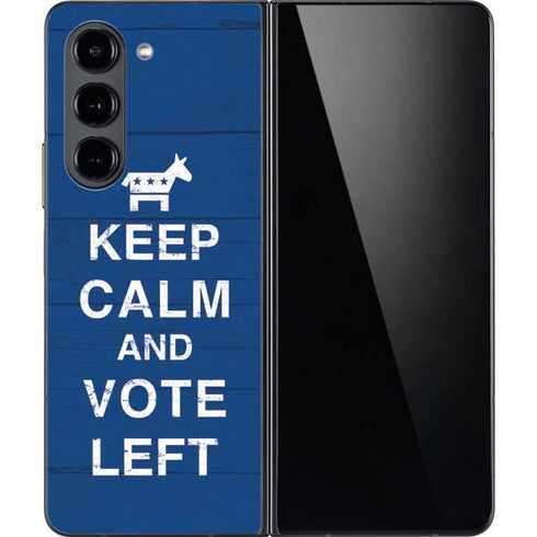 Keep Calm And Vote Left Galaxy Z Fold5 5G Skin