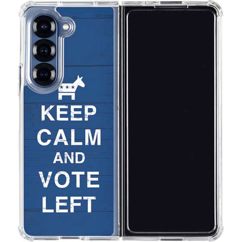 Keep Calm And Vote Left Galaxy Z Fold6 Clear Case