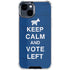 Keep Calm And Vote Left iPhone 15 Clear Case