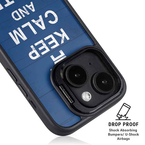 Keep Calm And Vote Left iPhone 15 Kickstand Case