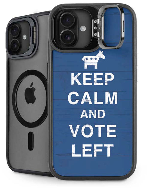 Keep Calm And Vote Left iPhone 16 Kickstand Case