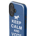 Keep Calm And Vote Left iPhone 16 Plus Impact Case