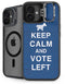 Keep Calm And Vote Left iPhone 16 Plus Kickstand Case