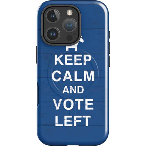 Keep Calm And Vote Left iPhone 16 Pro Magsafe Impact Case