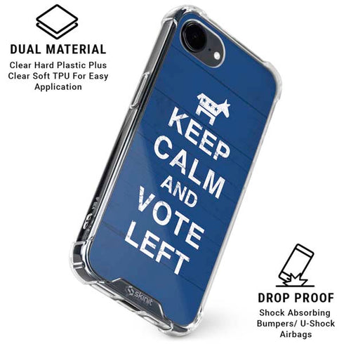 Keep Calm And Vote Left iPhone 16e Clear Case