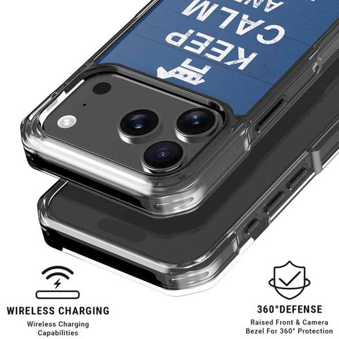 Keep Calm And Vote Left iPhone 18 Pro Clear Case