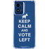 Keep Calm And Vote Left Moto G Play 4G (2024) Clear Case