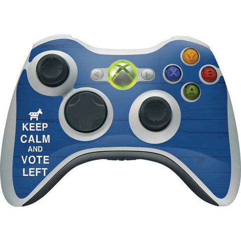 Keep Calm And Vote Left Xbox 360 Wireless Controller Skin