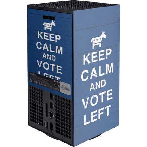 Keep Calm And Vote Left XBox Series X Digital Edition Console Skin
