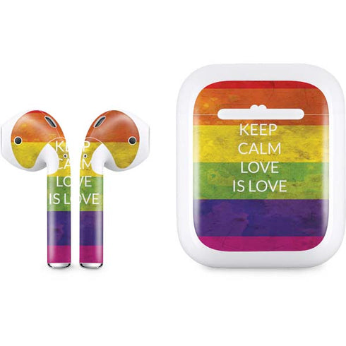 Keep Calm Love Is Love Apple AirPods Skin