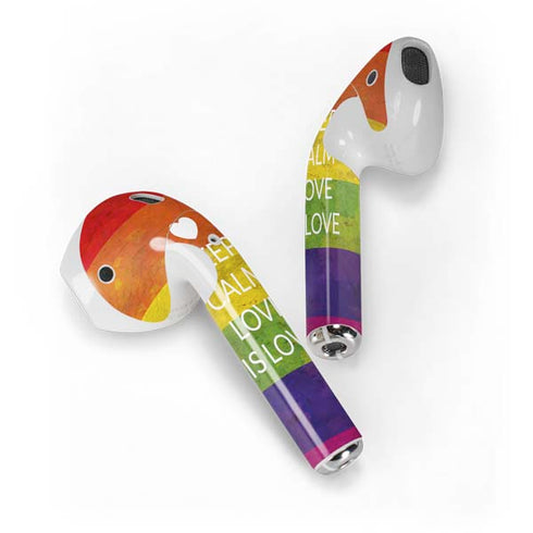 Keep Calm Love Is Love Apple AirPods Skin