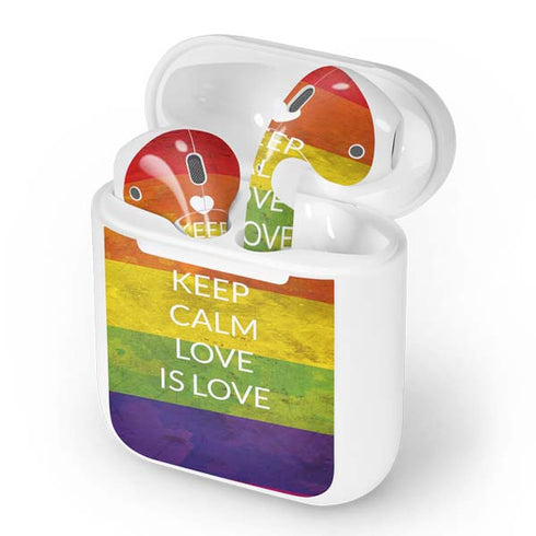 Keep Calm Love Is Love Apple AirPods Skin