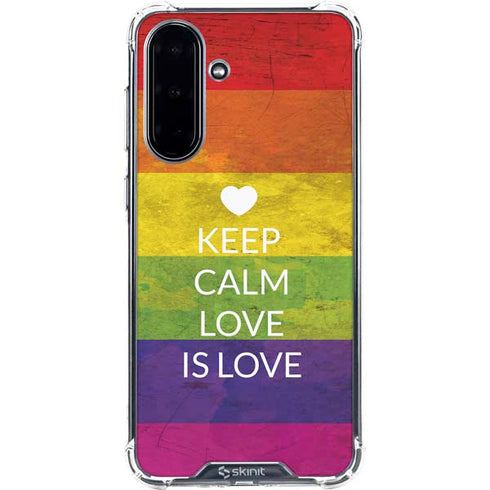 Keep Calm Love Is Love Galaxy A36 5G Clear Case