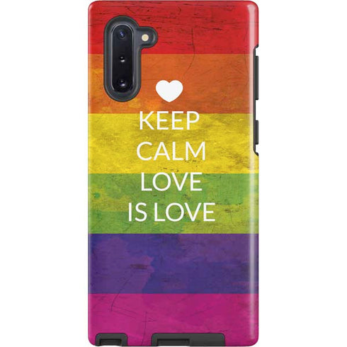 Keep Calm Love Is Love Galaxy Cases