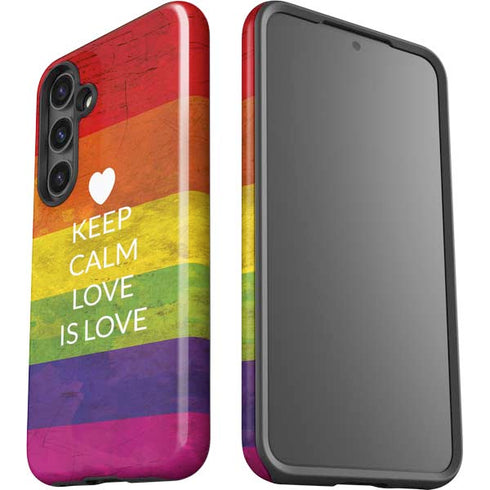 Keep Calm Love Is Love Galaxy S25 Impact Case