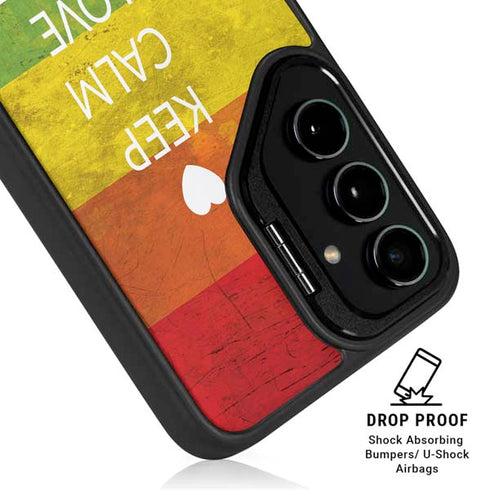 Keep Calm Love Is Love Galaxy S25 Plus Kickstand Case