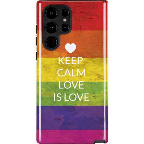 Keep Calm Love Is Love Galaxy S25 Ultra Impact Case