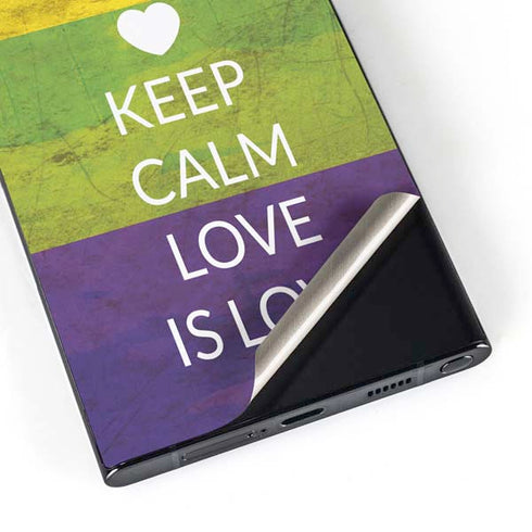 Keep Calm Love Is Love Galaxy S24 Ultra Skin