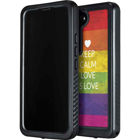 Keep Calm Love Is Love Galaxy S24 Waterproof Case