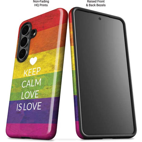 Keep Calm Love Is Love Galaxy S26 Impact Case