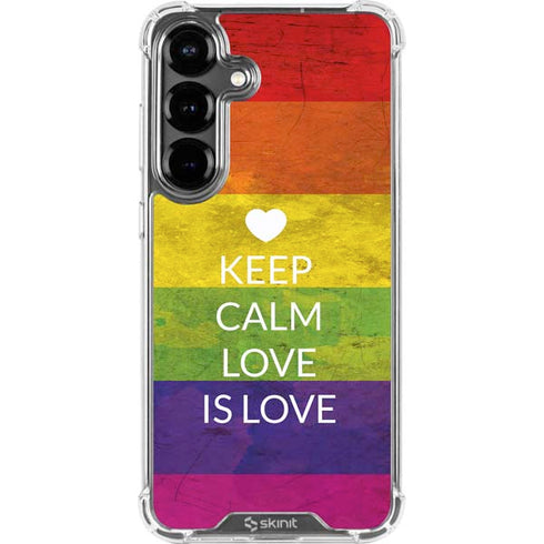 Keep Calm Love Is Love Galaxy S26 Plus Clear Case