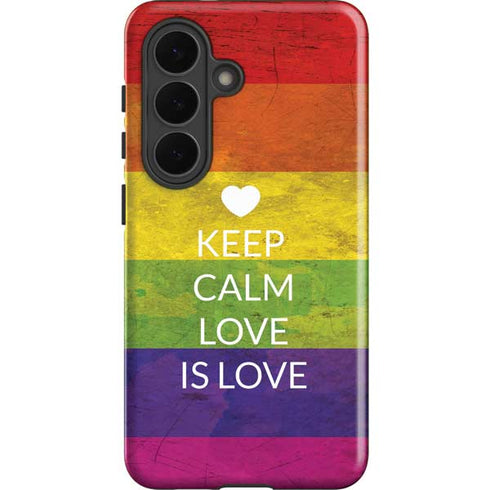Keep Calm Love Is Love Galaxy S26 Plus Impact Case