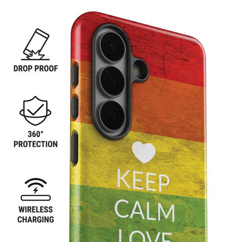 Keep Calm Love Is Love Galaxy S26 Plus Impact Case
