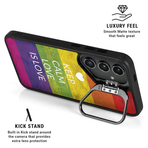 Keep Calm Love Is Love Galaxy S26 Plus Kickstand Case