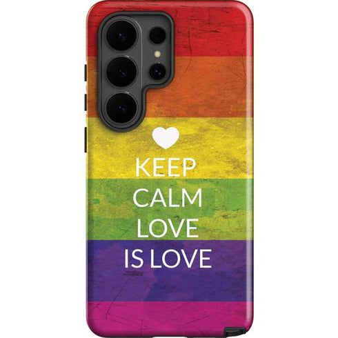 Keep Calm Love Is Love Galaxy S26 Ultra Impact Case