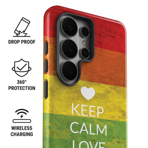 Keep Calm Love Is Love Galaxy S26 Ultra Impact Case