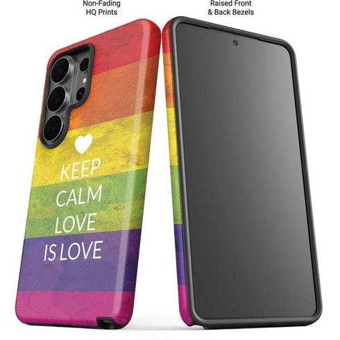Keep Calm Love Is Love Galaxy S26 Ultra Impact Case