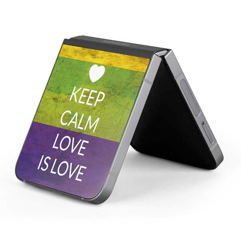 Keep Calm Love Is Love Galaxy Z Flip6 Skin