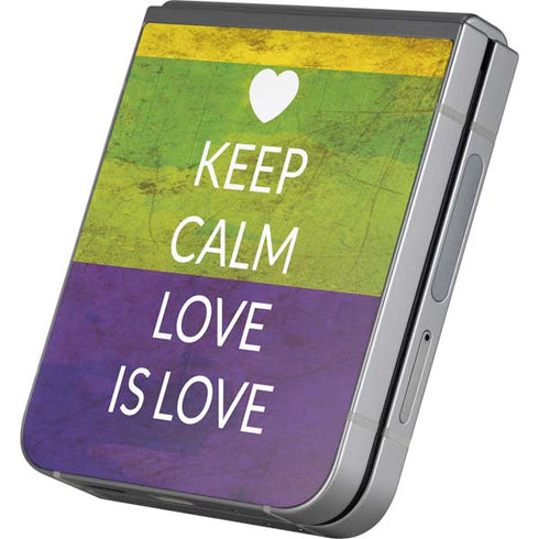 Keep Calm Love Is Love Galaxy Z Flip6 Skin