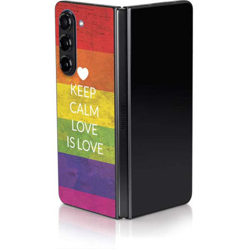 Keep Calm Love Is Love Galaxy Z Fold5 5G Skin