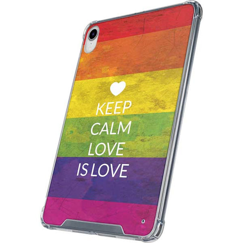Keep Calm Love Is Love iPad 11th Gen (2025) Clear Case