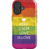 Keep Calm Love Is Love iPhone 16 Magsafe Impact Case