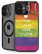 Keep Calm Love Is Love iPhone 16 Plus Kickstand Case
