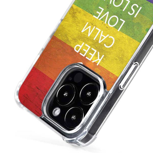Keep Calm Love Is Love iPhone 16 Pro MagSafe Case