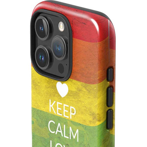 Keep Calm Love Is Love iPhone 16 Pro Max Impact Case